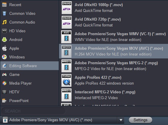 Import 4k files to Adobe Premiere Pro