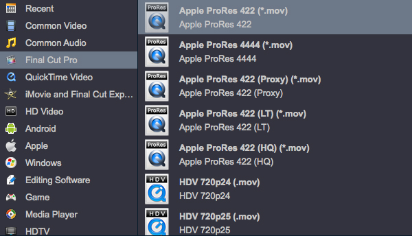 convert HEVC H.265 to FCP X Apple ProRes